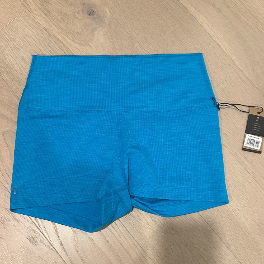 NOBULL neon Blue ribbed 2” Shorts